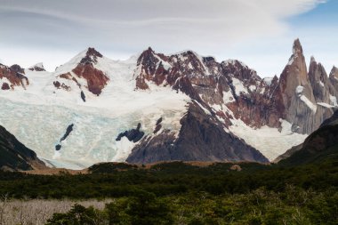 Cerro Torre zirvesi, Los Glaciares Ulusal Parkı, El Chalten, Patagonya, Arjantin