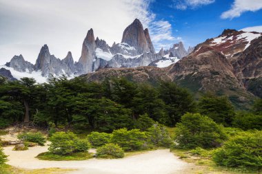Fitz Roy Peak, Los Glaciares Ulusal Parkı, El Chalten, Patagonya, Arjantin