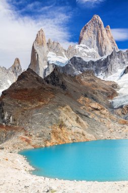 Fitz Roy Peak, Los Glaciares Ulusal Parkı, El Chalten, Patagonya, Arjantin