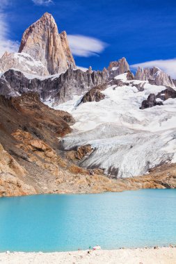 Fitz Roy Peak, Los Glaciares Ulusal Parkı, El Chalten, Patagonya, Arjantin