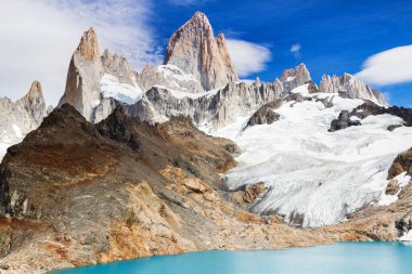 Fitz Roy Peak, Los Glaciares Ulusal Parkı, El Chalten, Patagonya, Arjantin