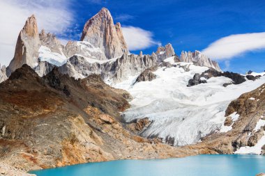 Fitz Roy Peak, Los Glaciares Ulusal Parkı, El Chalten, Patagonya, Arjantin