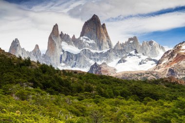 Fitz Roy Peak, Los Glaciares Ulusal Parkı, El Chalten, Patagonya, Arjantin