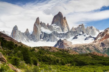 Fitz Roy Peak, Los Glaciares Ulusal Parkı, El Chalten, Patagonya, Arjantin