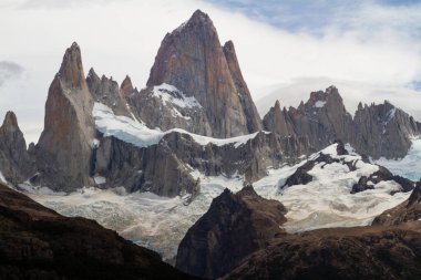 Fitz Roy Peak, Los Glaciares Ulusal Parkı, El Chalten, Patagonya, Arjantin