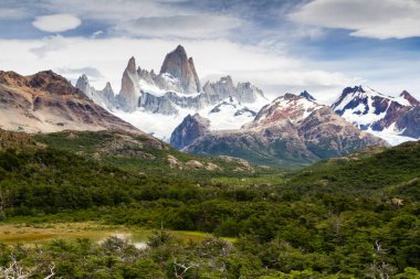 Fitz Roy Peak, Los Glaciares Ulusal Parkı, El Chalten, Patagonya, Arjantin