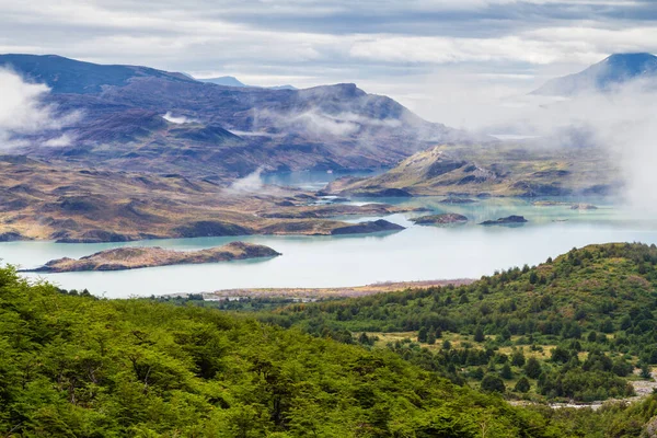 Landskapets Storslagna Skönhet Nationalparken Torres Del Paine Södra Chile Lago — Stockfoto