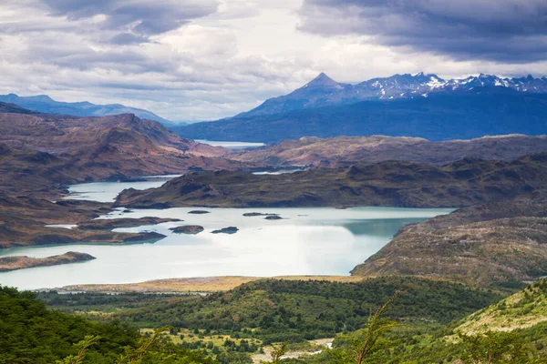 Landskapets Storslagna Skönhet Nationalparken Torres Del Paine Södra Chile Lago — Stockfoto