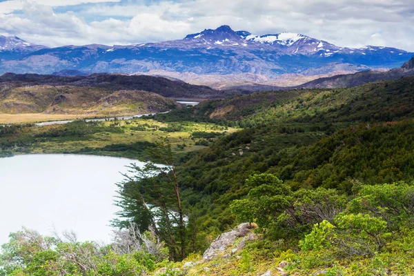 Епічна Краса Ландшафту Національний Парк Торрес Дель Пейн Півдні Чилі — стокове фото