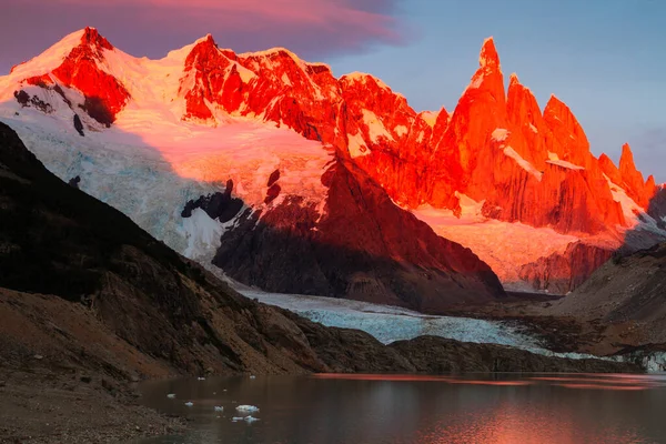 Cerro Torre Topp Los Glaciares Nationalpark Chalten Patagonien Argentina — Stockfoto