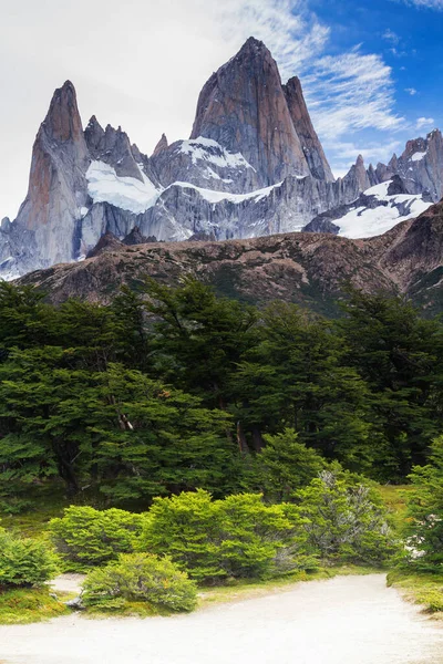 Fitz Roy Peak Park Narodowy Los Glaciares Chalten Patagonia Argentyna — Zdjęcie stockowe