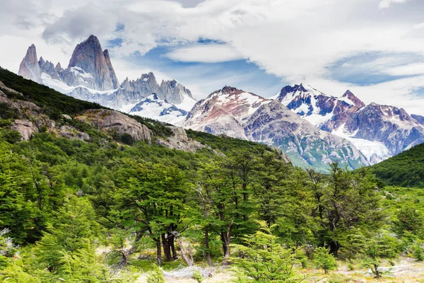 Fitz Roy Peak Park Narodowy Los Glaciares Chalten Patagonia Argentyna — Zdjęcie stockowe