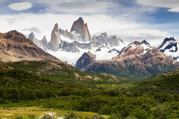 Fitz Roy Pico Parque Nacional Los Glaciares Chalten Patagônia Argentina — Fotografia de Stock