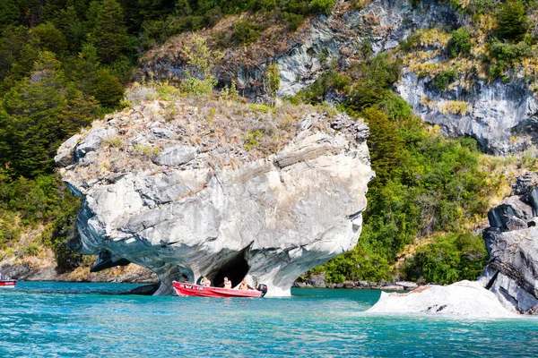 Puerto Rio Tranquilo Chile Februar 2015 Einzigartige Marmorhöhlen Capillas Del — Stockfoto