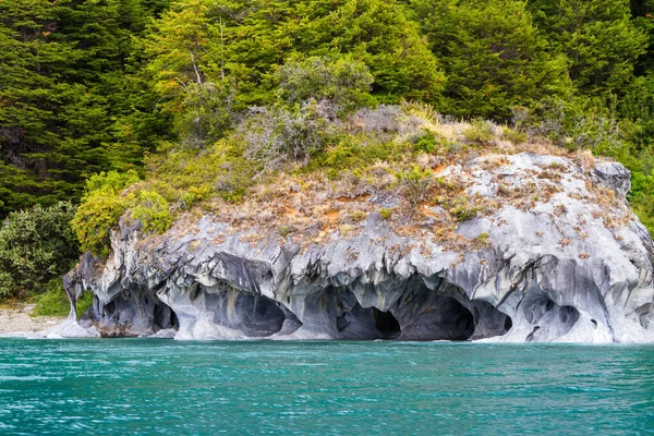 Cuevas Mármol Únicas Capillas Del Mármol Lago General Carrera También —  Fotos de Stock