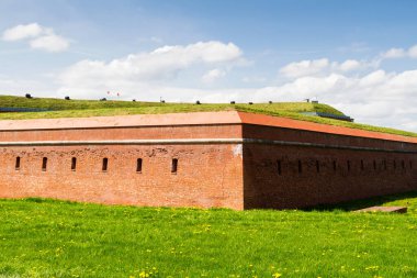 Polonya 'nın Zamosc kentindeki eski şehrin surları. Zamosc - Orta Avrupa 'daki bir Rönesans kasabası örneği, İtalyan 