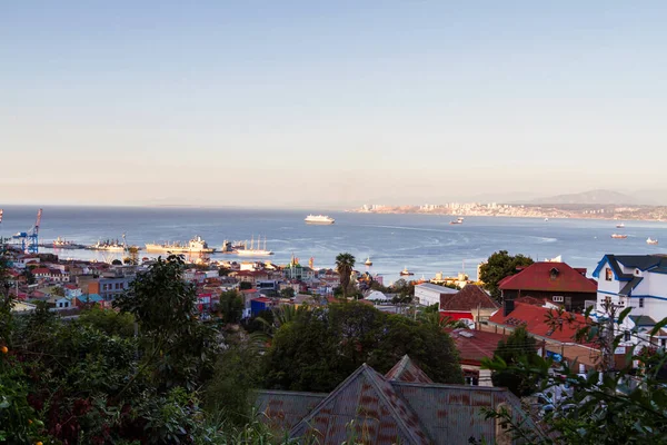 Bâtiments Colorés Sur Les Collines Ville Valparaiso Chili Inscrite Patrimoine — Photo