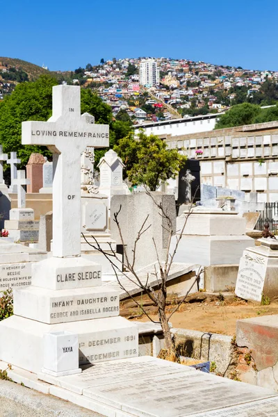 Valparaiso Chile Febrero 2016 Cerro Panteon Cementerio Los Disidentes Valparaíso — Foto de Stock