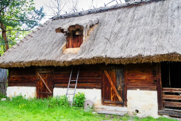 Guciow Polen Mai 2016 Alte Blockhütte Einem Ethnographischen Freilichtmuseum Guciow — Stockfoto