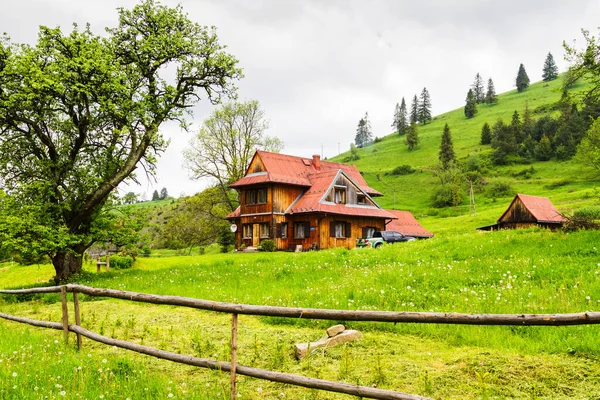 Altes Traditionelles Holzhaus Den Bergen Pieniny Gebirge Polen — Stockfoto