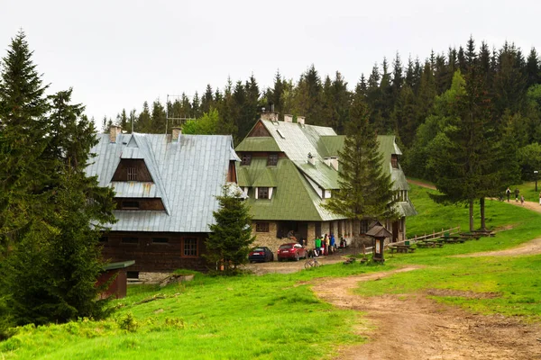 Przechyba Montanhas Beskid Sadecki Polónia — Fotografia de Stock