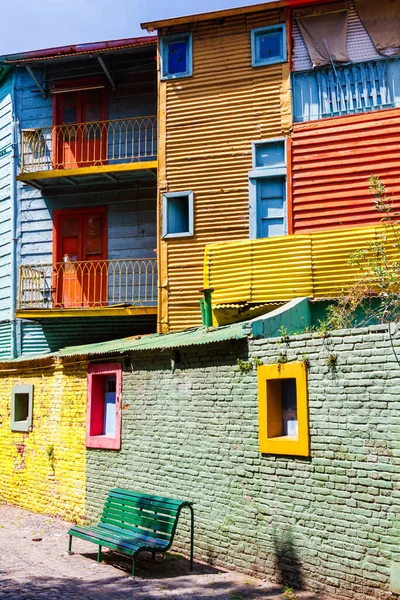 Colorido Caminito Rua Bairro Boca Buenos Aires — Fotografia de Stock