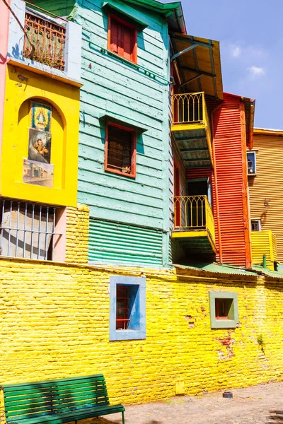 Colorido Caminito Rua Bairro Boca Buenos Aires — Fotografia de Stock