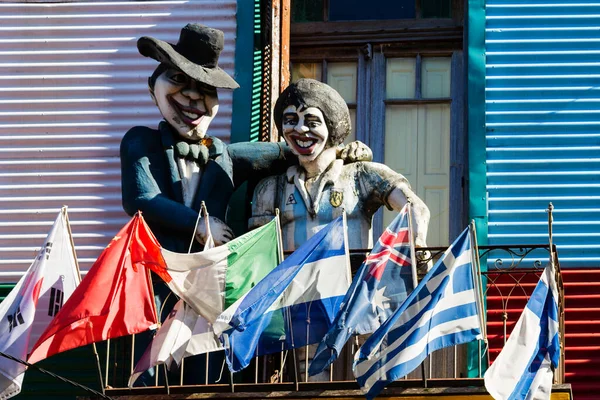 Buenos Aires Argentina Fevereiro 2016 Edifício Colorido Bairro Boca Rua — Fotografia de Stock