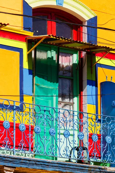 Färgglada Byggnad Boca Distriktet Caminito Gatan Buenos Aires Argentina — Stockfoto