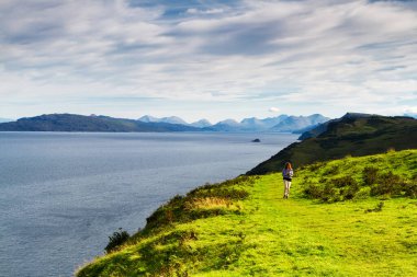 Skye Adası 'nın havadan görüntüsü, İskoçya, İngiltere