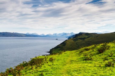 Skye Adası 'nın havadan görüntüsü, İskoçya, İngiltere