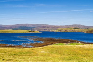 Skye Adası 'nın havadan görüntüsü, İskoçya, İngiltere