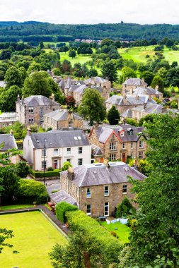 Stirling şehri yukarıdan görüldü, İskoçya, Birleşik Krallık, Büyük Britanya