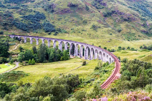 Viaduc Glenfinnan Été Sur Côte Ouest Écosse Royaume Uni — Photo