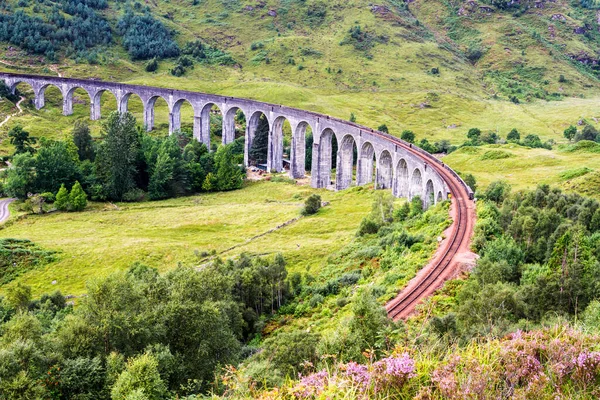 Viaduc Glenfinnan Été Sur Côte Ouest Écosse Royaume Uni — Photo