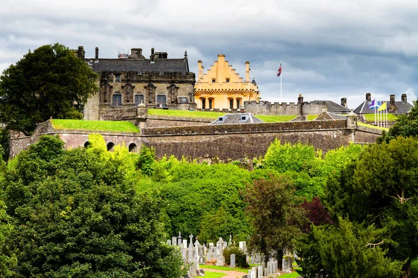 Stirling Castle and cemetery of Holy Rude medieval church in Stirling, Scotland