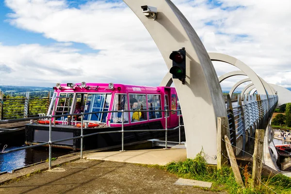 Falkirk Schottland August 2016 Das Falkirk Wheel Ist Ein Rotierendes — Stockfoto