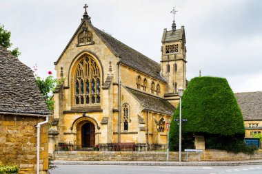 CHIPPING CAMPDEN, İngiltere - 4 Eylül 2016: Cotswolds 'daki eski tarz Chipping Campden şehri Olağanüstü Güzelliğin Alanı (AONB), İngiltere, Birleşik Krallık, Avrupa
