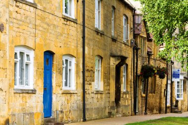 CHIPPING CAMPDEN, İngiltere - 4 Eylül 2016: Cotswolds 'daki Chipping Campden' daki eski tarz bina Olağanüstü Güzelliğin Alanı (AONB) olarak bilinir, İngiltere, Birleşik Krallık, Avrupa