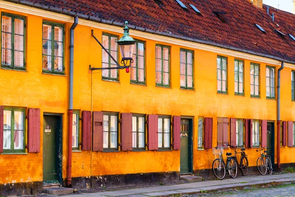 Copenhague Danemark Octobre 2016 Jolies Vieilles Maisons Jaunes Nyboder Quartier — Photo