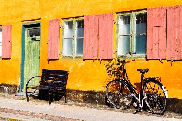 Copenhagen Dinamarca Octubre 2016 Bonitas Casas Amarillas Antiguas Nyboder Distrito —  Fotos de Stock
