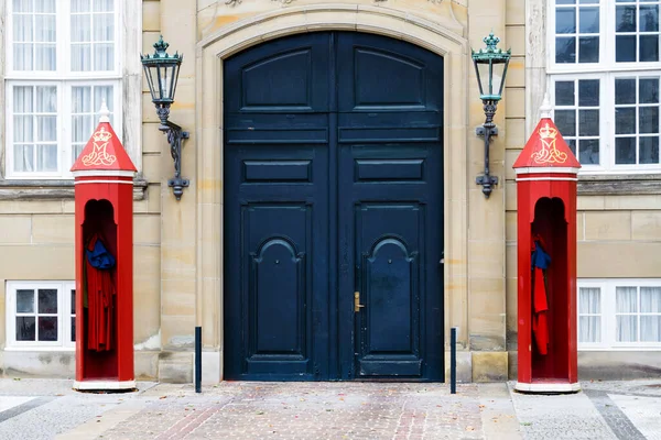 Portão Para Castelo Amalienborg Copenhague Dinamarca — Fotografia de Stock