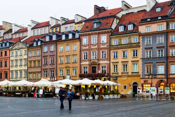 Warsaw Polonia Ottobre 2016 Belle Case Tenement Sulla Strada Nowomiejska — Foto Stock