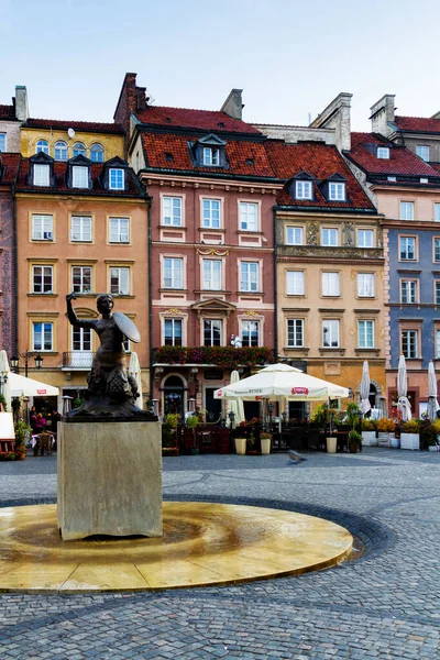 Warsaw Poland October 2016 Beautiful Tenement Houses Street Nowomiejska Street — Stock Photo, Image