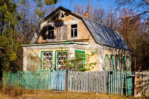 Будинок Чорнобильській Аес Зона Відчуження Україна — стокове фото