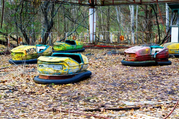 Parc Attractions Abandonné Pripyat Zone Aliénation Tchernobyl — Photo