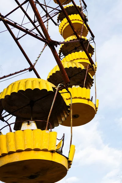 Roda Gigante Abandonada Parque Diversões Pripyat Área Chernobyl Ucrânia — Fotografia de Stock