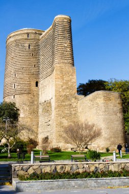 Bakü 'deki Giz Galasi olarak da bilinen Maidens kulesi Hazar Denizi kıyısındaki Azerbaycan' ın başkenti.