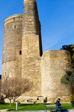 Bakü 'deki Giz Galasi olarak da bilinen Maidens kulesi Hazar Denizi kıyısındaki Azerbaycan' ın başkenti.