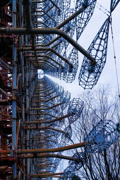 Olho Moscou Chamado Duga Chernobyl Antigo Radar Militar Soviético Localizado — Fotografia de Stock